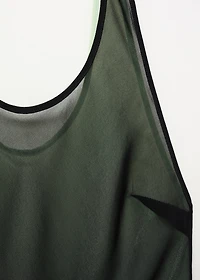 Semi-transparent combination dress