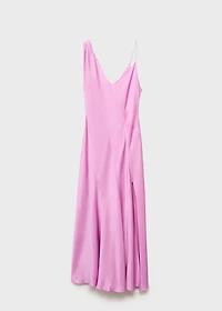 Asymmetrical satin dress