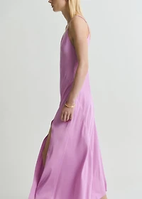 Asymmetrical satin dress