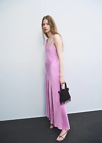 Asymmetrical satin dress