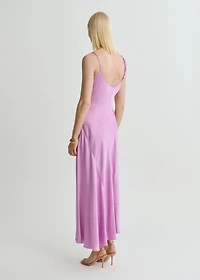 Asymmetrical satin dress