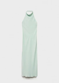 Satin halter neck dress