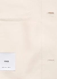 Bowling-style overshirt a linen blend