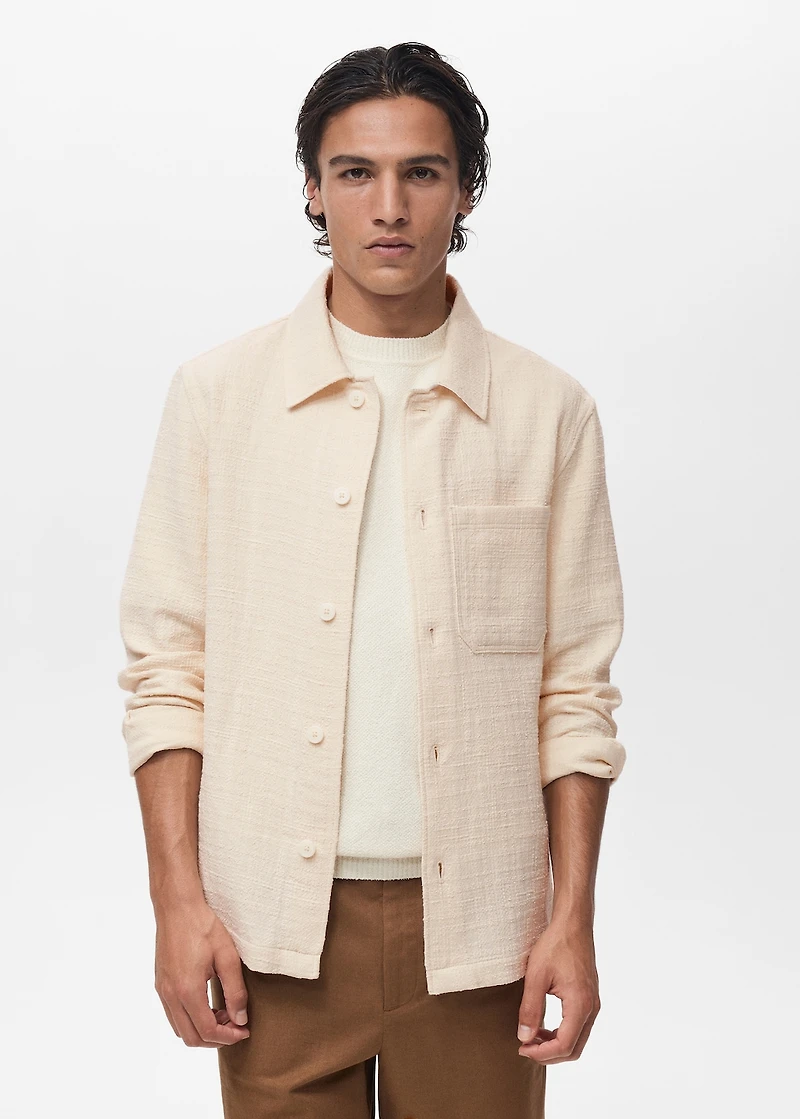 Structured cotton overshirt