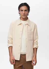 Structured cotton overshirt