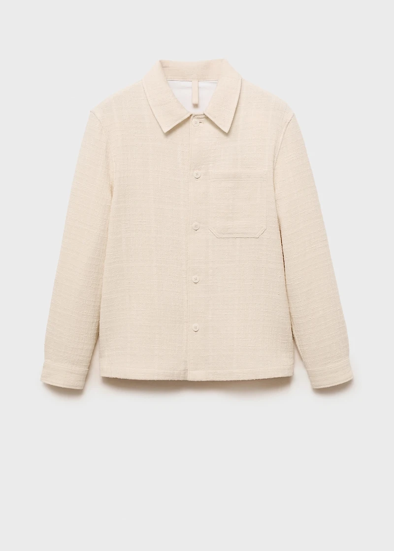 Structured cotton overshirt