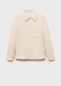 Structured cotton overshirt