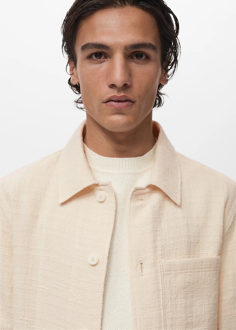 Structured cotton overshirt
