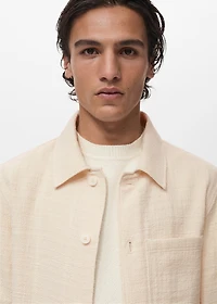 Structured cotton overshirt