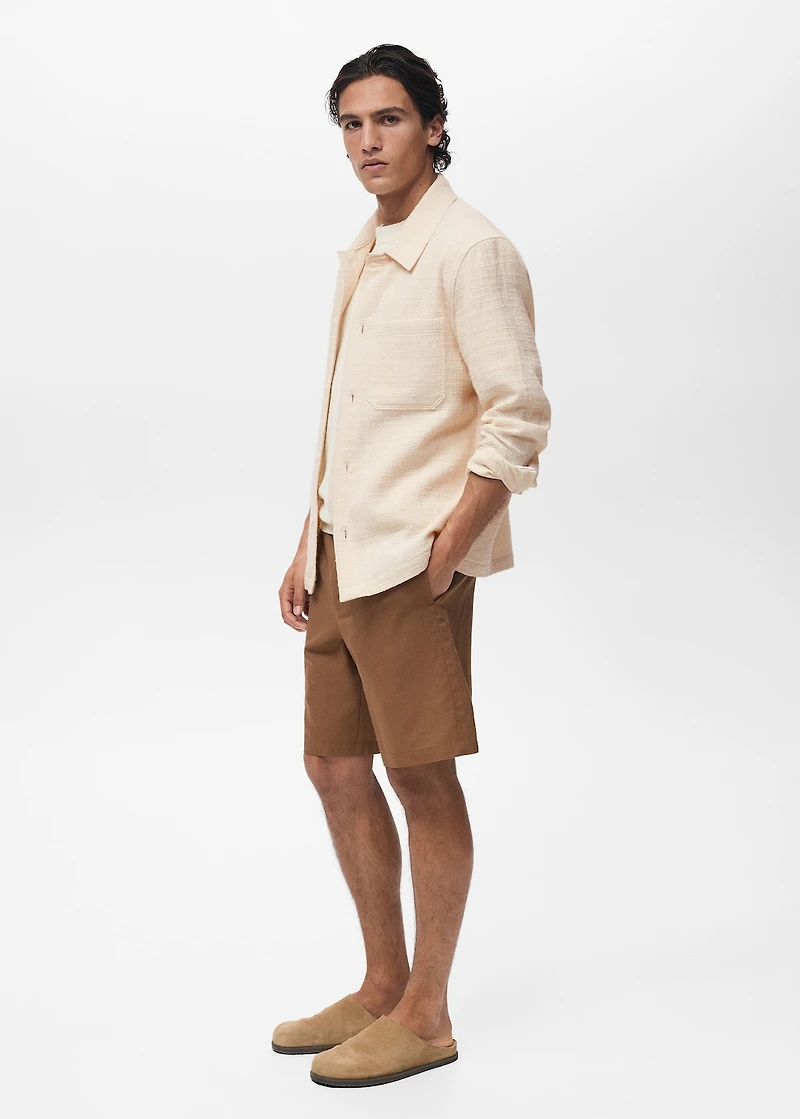 Structured cotton overshirt