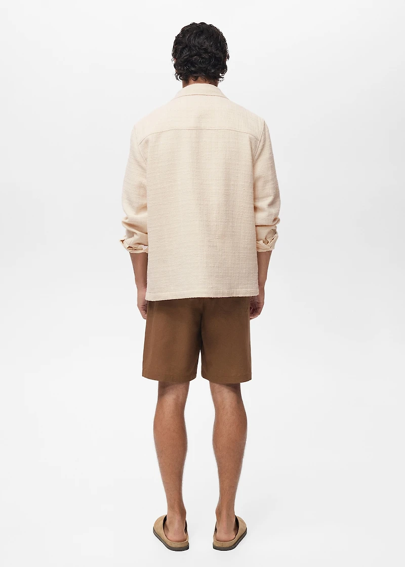 Structured cotton overshirt