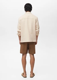 Structured cotton overshirt