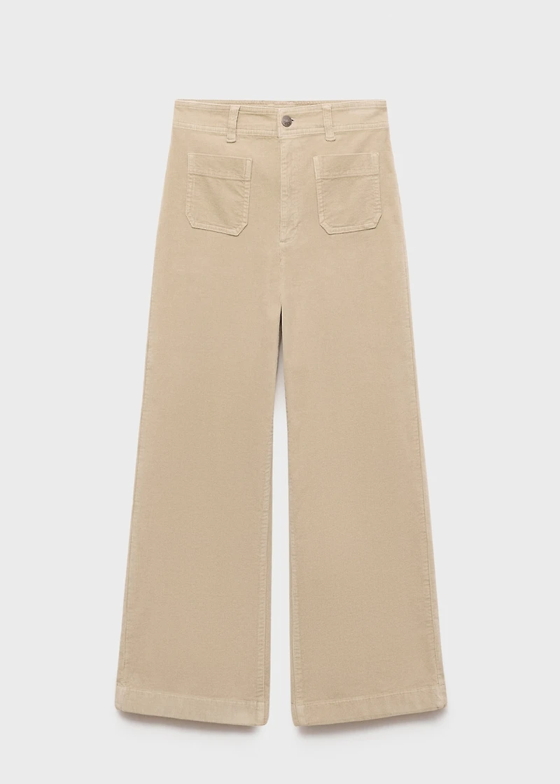 Catherin culotte corduroy pants