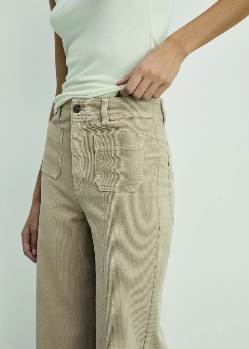 Catherin culotte corduroy pants