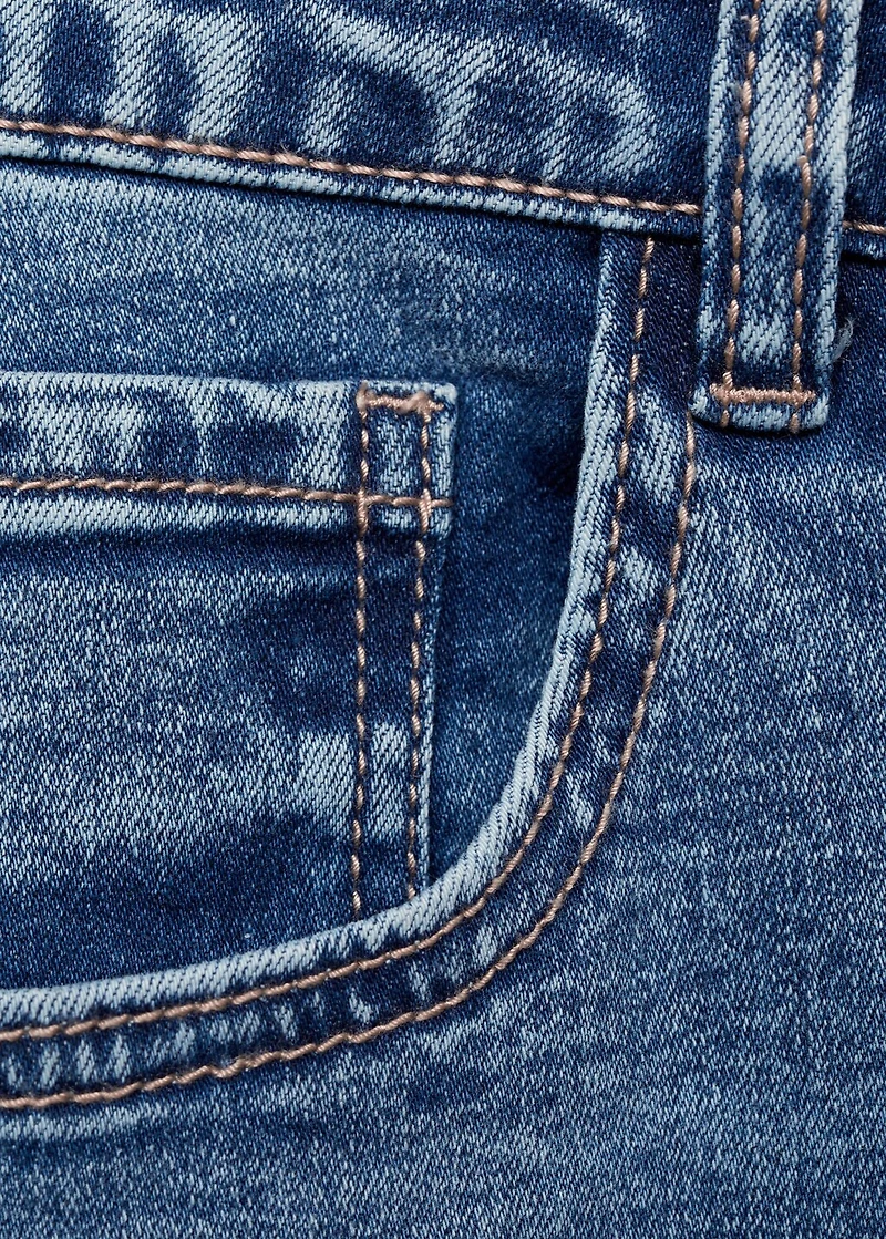 Embroidered details jeans