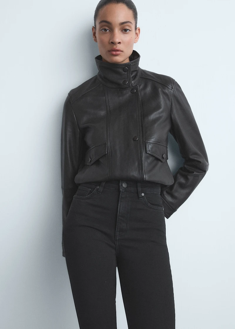 High-rise skinny jeans