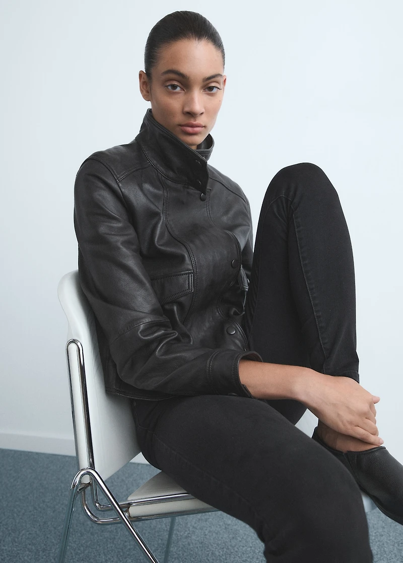 High-rise skinny jeans