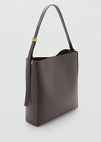 Shopper bag with metallic detail