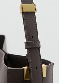 Shopper bag with metallic detail