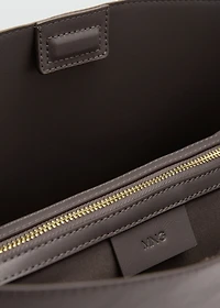 Shopper bag with metallic detail