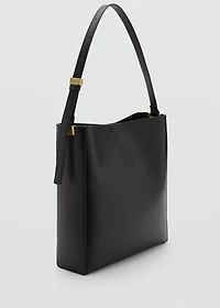 Shopper bag with metallic detail