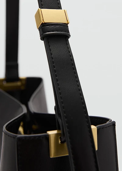 Shopper bag with metallic detail