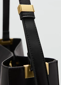 Shopper bag with metallic detail