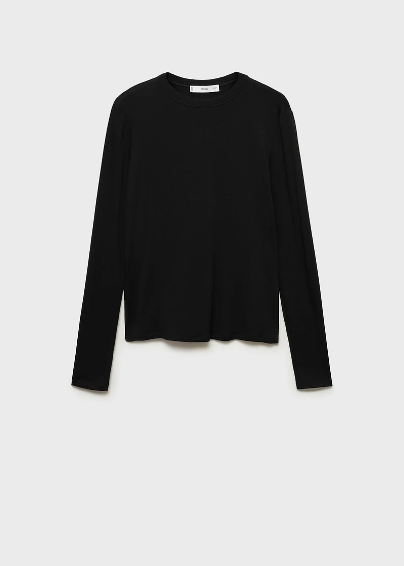 Long-sleeved fitted t-shirt