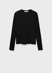 Long-sleeved fitted t-shirt