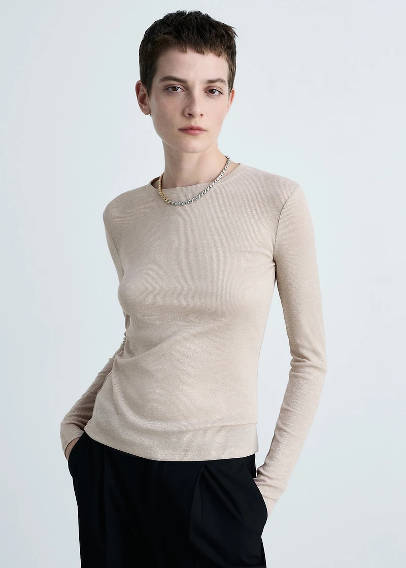 Lurex knitted t-shirt