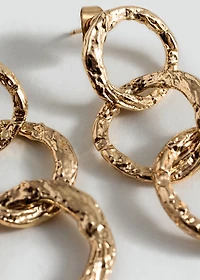 Long-bead chain earrings