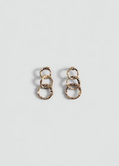 Long-bead chain earrings