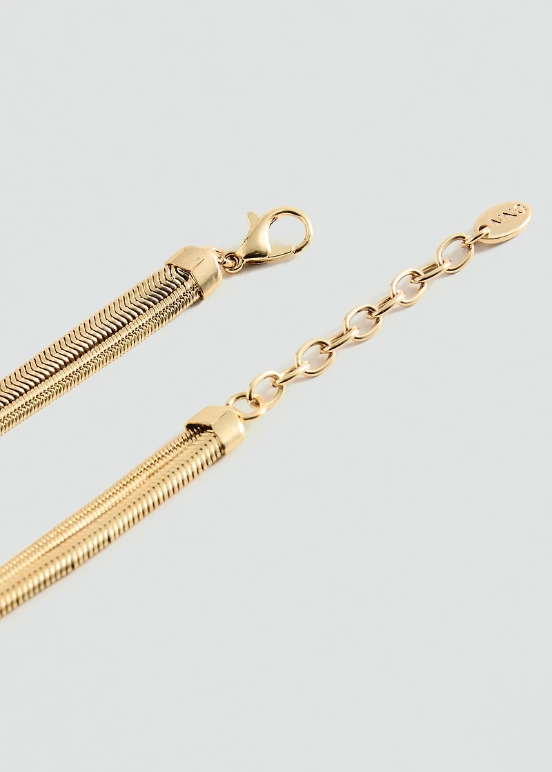 Textured double necklace