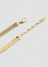 Textured double necklace