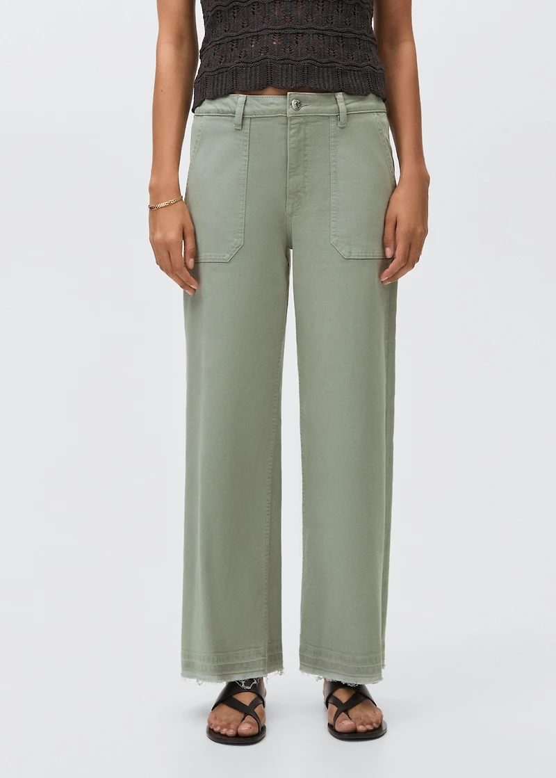 Culotte pants with pockets