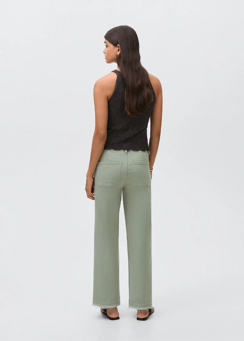 Culotte pants with pockets