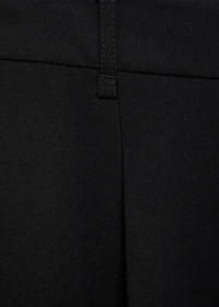 Straight-fit pleated pants