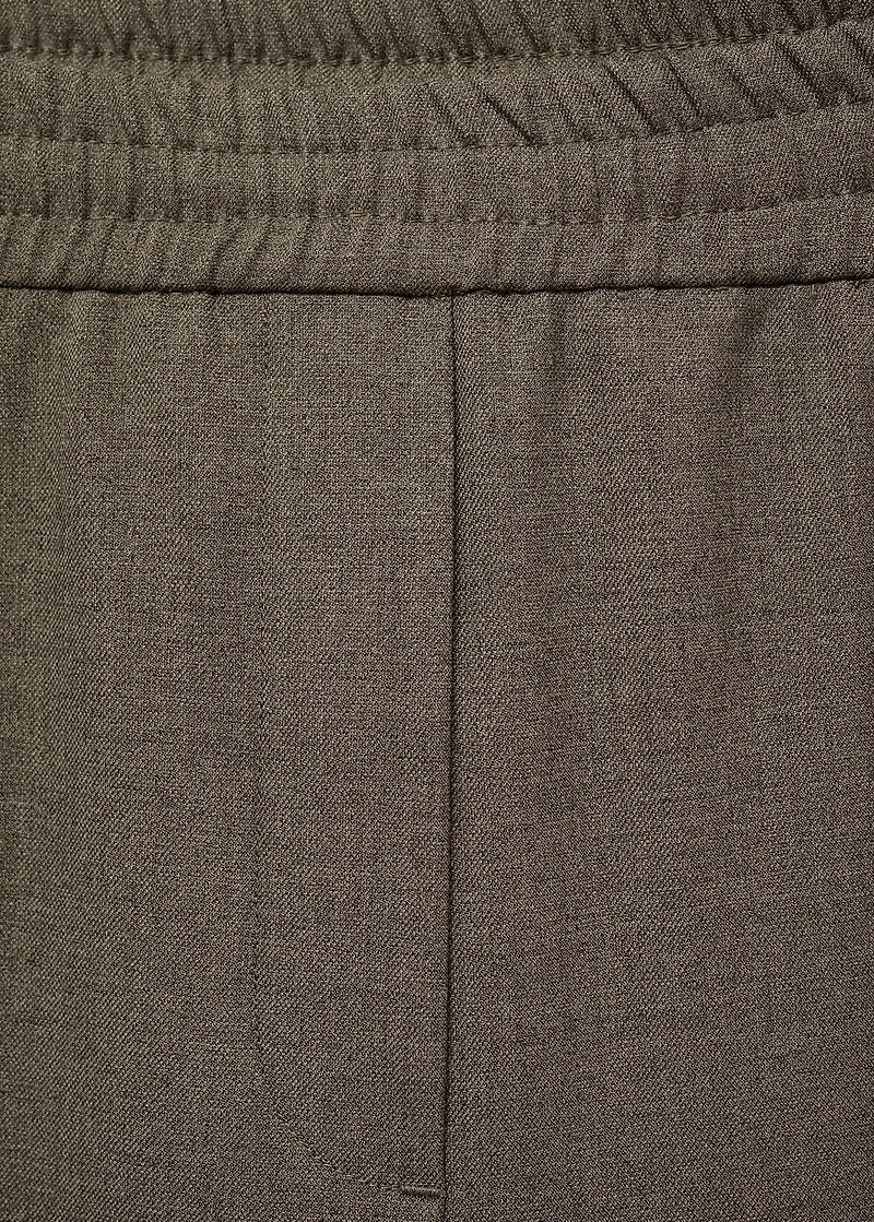 Wide leg pants with elastic waist