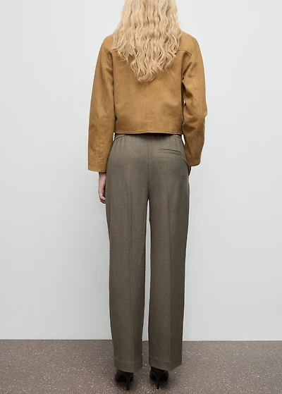 Wide leg pants with elastic waist