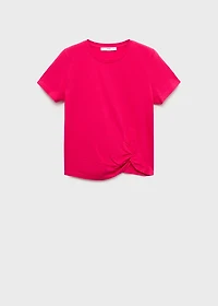 Cotton t-shirt with knot detail