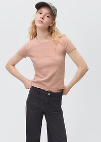 Ribbed crop T-shirt