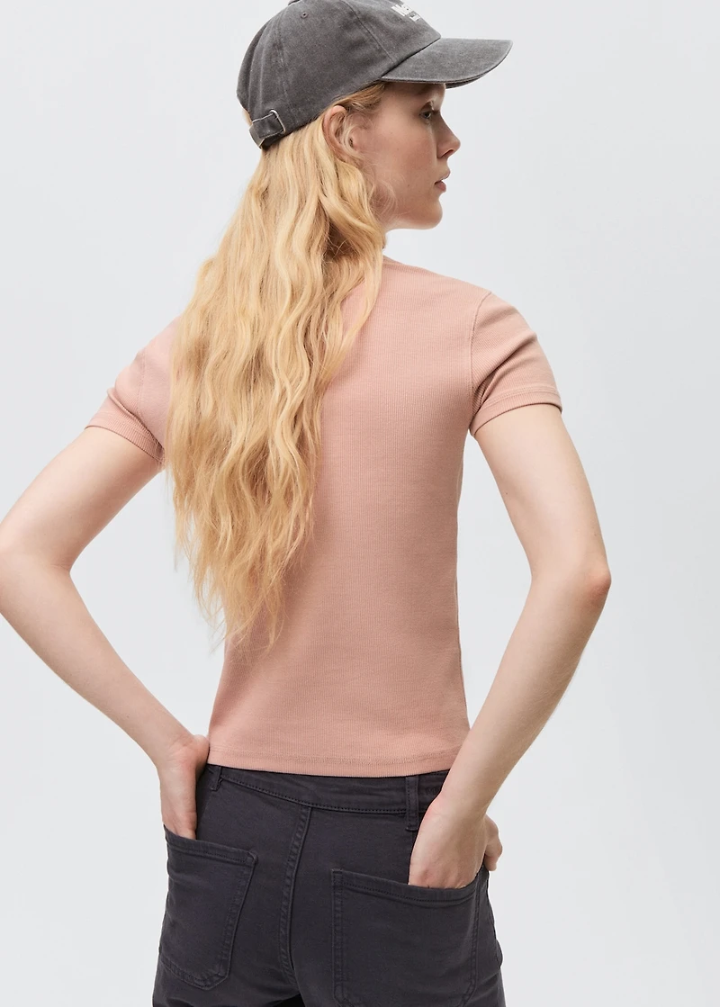 Ribbed crop T-shirt