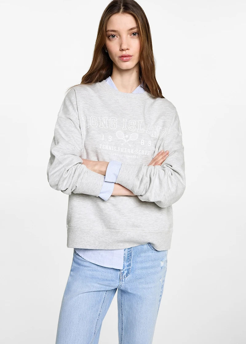 Printed cotton sweatshirt