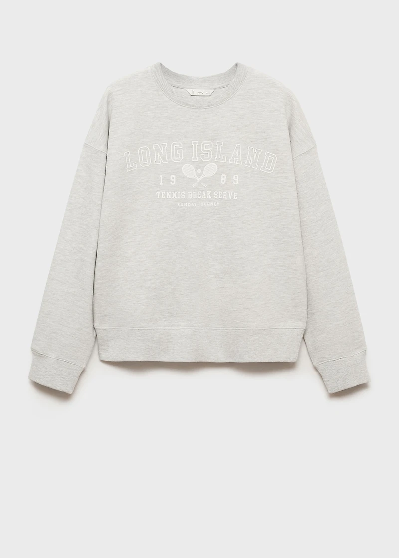 Printed cotton sweatshirt