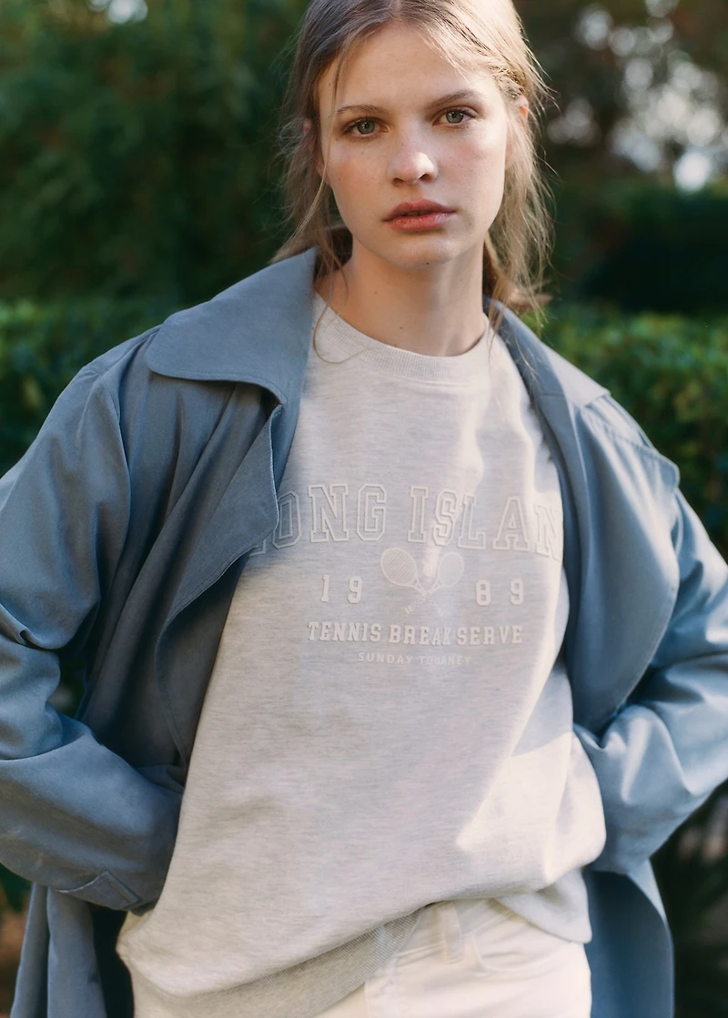 Printed cotton sweatshirt