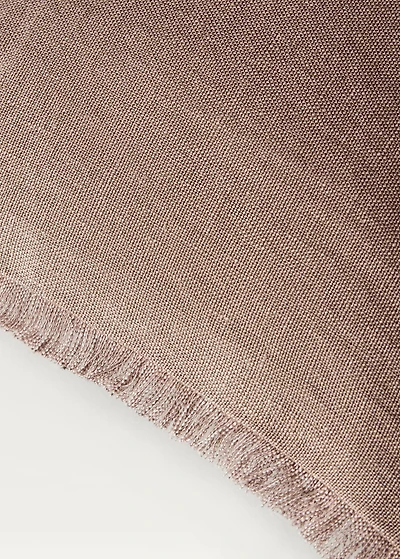 Linen cushion cover with fringes 50x50 cm
