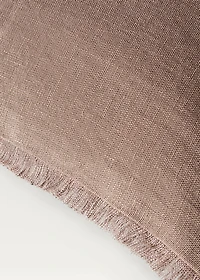 Linen cushion cover with fringes 50x50 cm