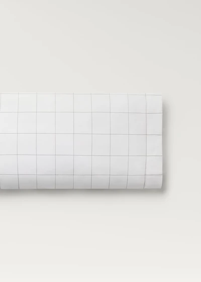 Cotton percale pillowcase with two-tone check 45x110 cm