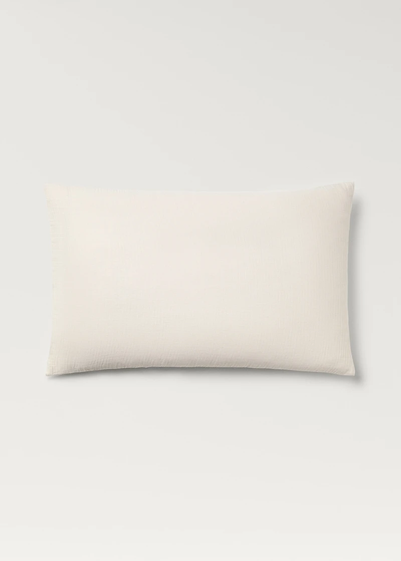 Two cotton gauze pillowcases 50x75 cm