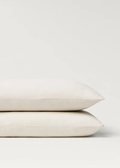 Two cotton gauze pillowcases 50x75 cm